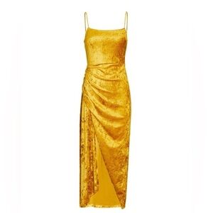 Saylor Draped Velvet Midi Dress. Small. NWT!